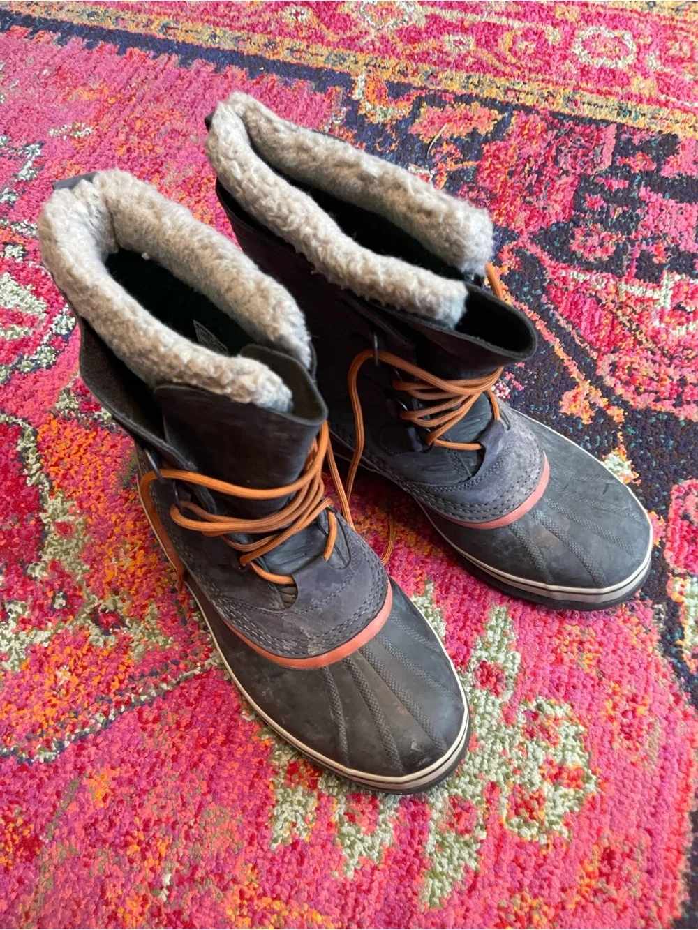 Sorel Men’s Caribou Waterproof Grill Dark Ginger sz 12